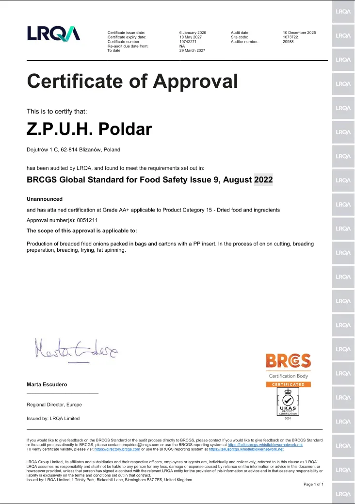 BRC Certificate